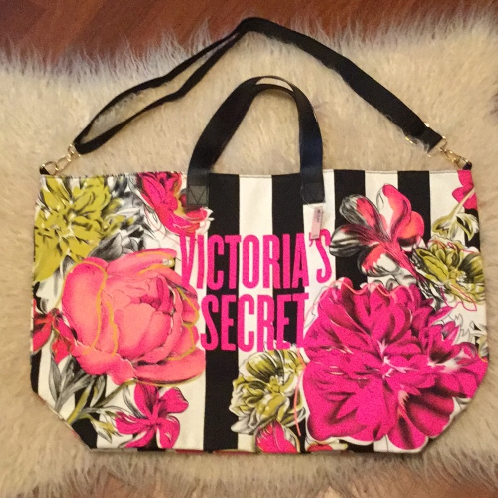 Victoria’s Secret floral weekender bag, brand new